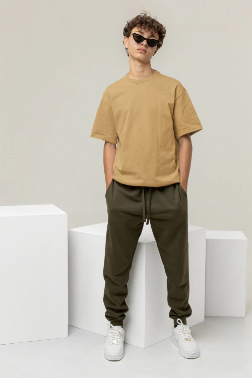 TIS Beige Oversized T-Shirt