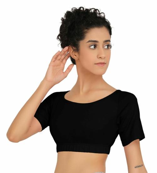AD2CART A4224 Women Wide Boat Drop Shoulder Neck Half Sleeve Stylish Crop Top for Women