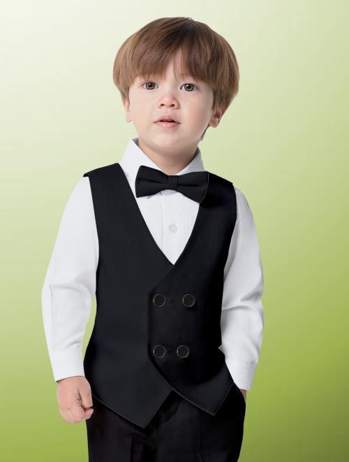 BELIEVED WORTH'S Baby Boys & Baby Girls Party(Festive) Jacket Pant, Shirt (black)