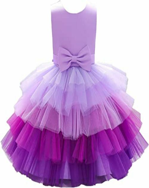 R Cube Girls Midi/Knee Length Festive/Wedding lavender Dress