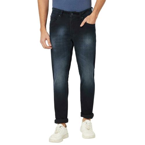 Blue Buddha Men's Dark Blue Pure Cotton Skinny Fit Solid Jeans-221110981