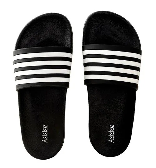 Zappy Men's and Boy's Black Lightweight Comfortable Daily wear Flip-Flop and slippers
