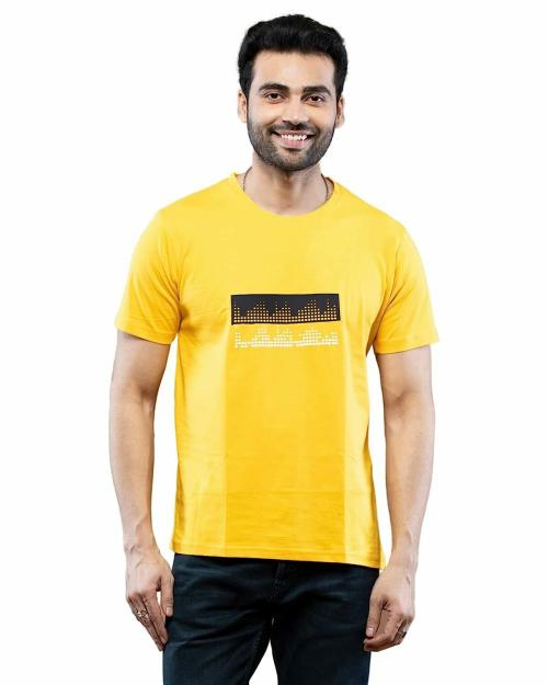 Lappen Fashion Men's Printed T-Shirt I Cotton Round Neck, Half Sleeve, Regular Fit, Ultra Soft T-Shirts I Trendy & Stylish Look I Boho Collection for Men & Boys - Music (XL)