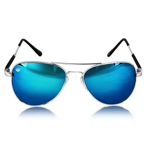 Buy Lorenz Blue reflector Aviator Sunglasses for Men & Boys (LensBlue