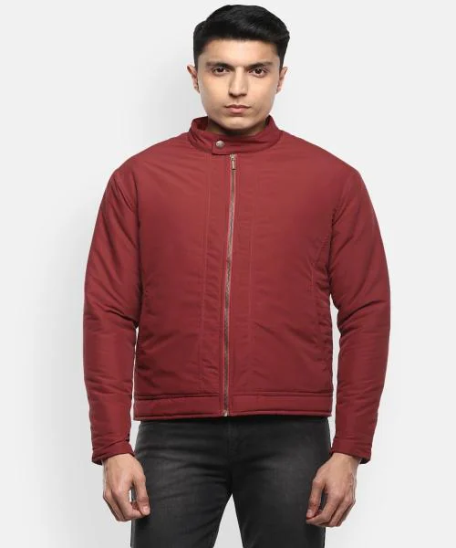 Red Chief Dark Red Full Sleeve Solid Regular Fit Cotton Casual Jacket for Men (8310148 207_XL)