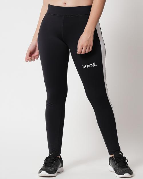 My Swag Women's Black Color Solid Yoga Track Pants Stretchable Gym Wear Sports Tights