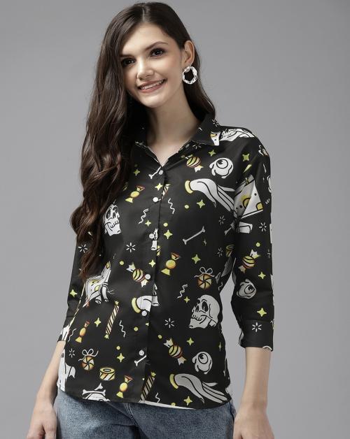 Aarika Womens Black Color Shirt