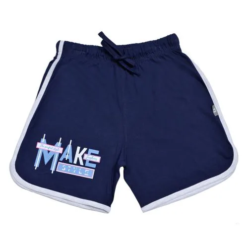 KARIBY Girls' Fancy Cotton Hot Pants/Short Pants (Dark Blue) (13 TO 14 YR)