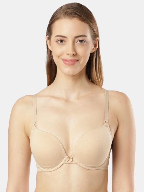 jockey Women Padded Under Wired Beige Push-Up Bra
