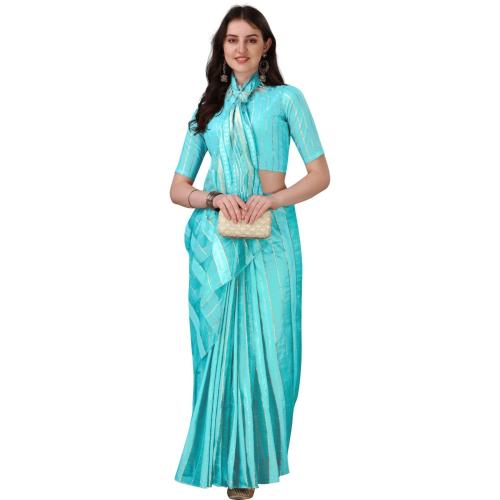 GATISHVAM TEXTILE Women Blue Self Design Cotton Silk Regular Wedding Saree