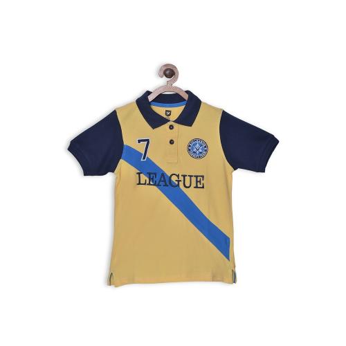 Buy 612 League Boys TShirts Collar in Yellow Color Online at Best