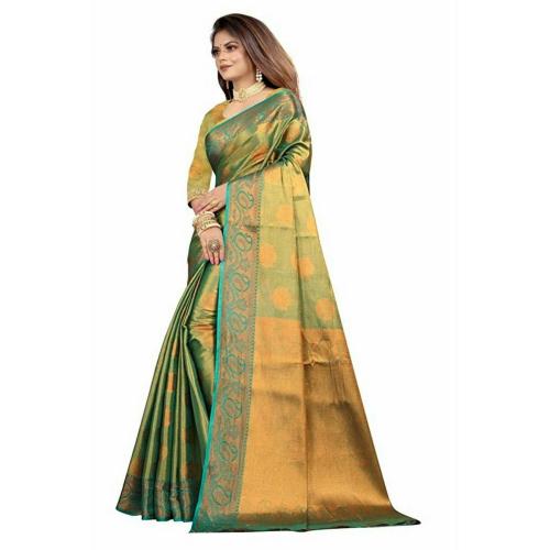 magic opcket wolrd Women's Traditional Festival Kanjivaram Soft Silk Saree With Blouse Piece