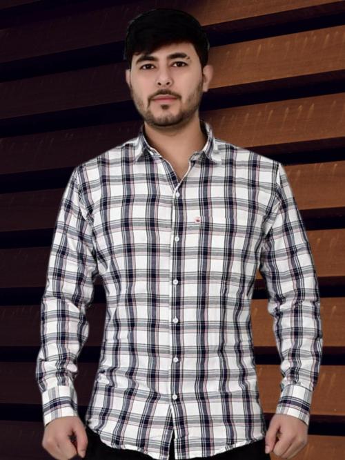 Marc Laurent Men Tailored Fit Checkered Spread Collar Casual Shirt