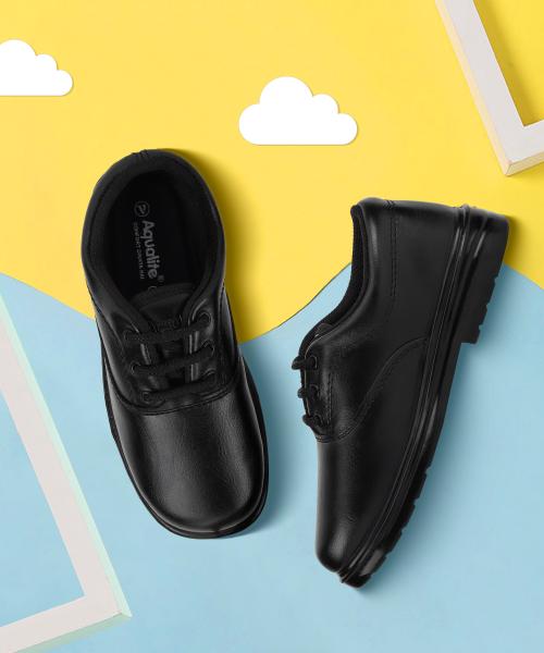 Aqualite Boys, Girls Black School Shoes