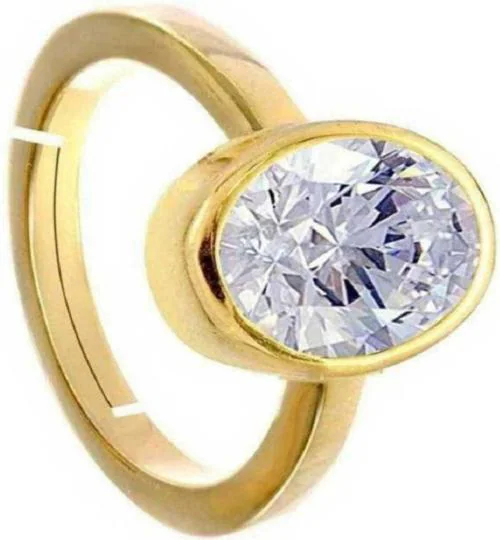 Chopra Gems & Jewellery Gold Plated Brass Jarkan Stone ring (Men, Women, Girls and Boys) - Free Size (CG_RG50)