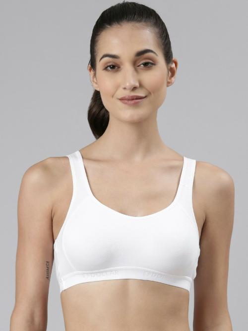Dollar Missy Women Wire Free Non Padded White color Moulded Sports Bra