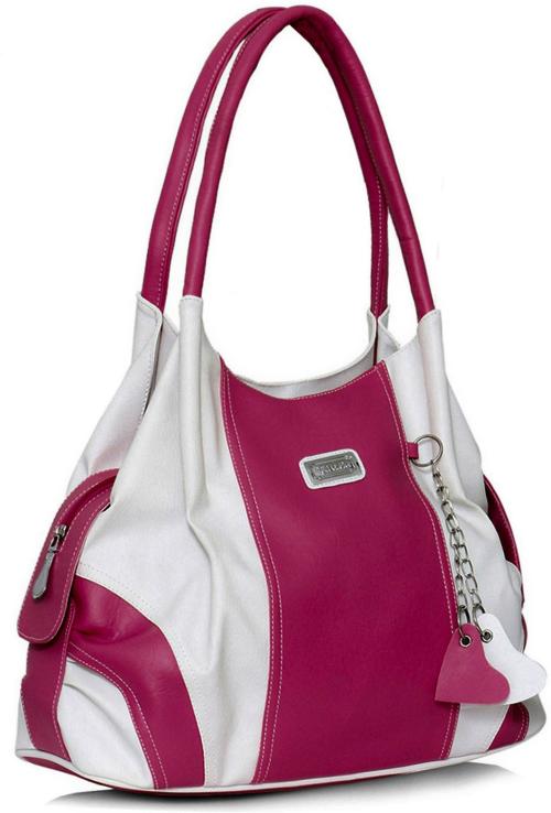 Right Choice White Artificial Leather Handbag