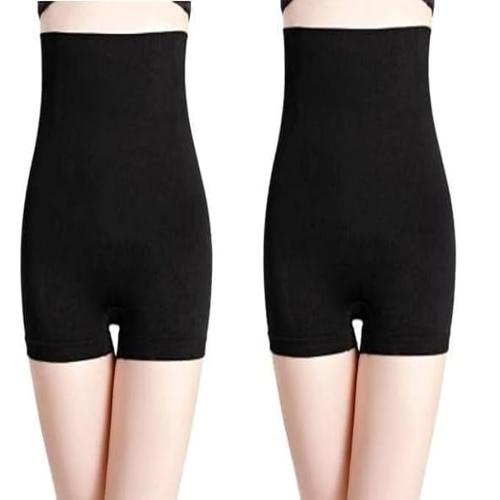 POSADHU ART Women's Control Body Shaper-Tummy Back,Thighs, Hips-Effective Seamless Shapewear (Pack Of-2) (Black) (Size-XL)