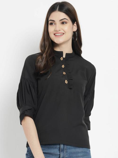 Kannan trendy solid button up top for women / girls