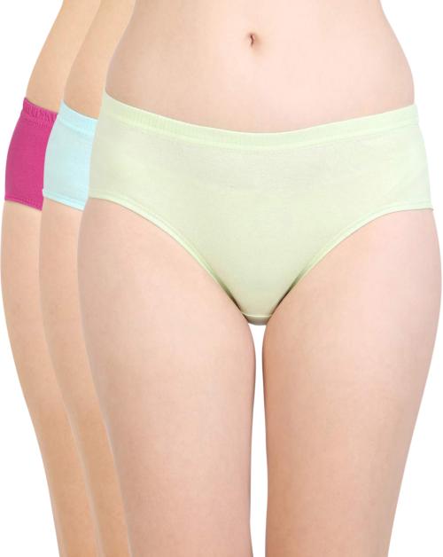 Bodycare women's combed cotton assorted Hipster Panty Pack of 3 ( 2C-D )