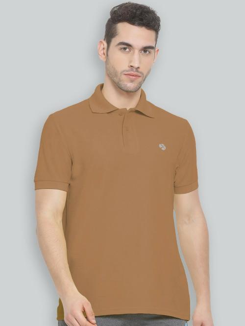Lux Nitro Cotton Blend Nude Polo T-shirt For Men