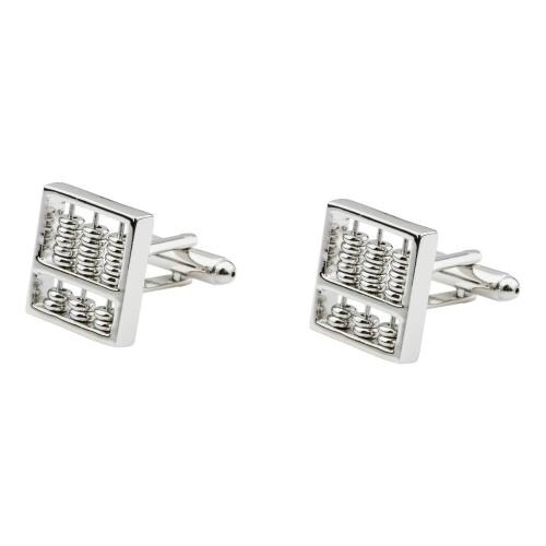 Buy The Tie Hub Brass Silver Abacus Cufflink (Men) Online at Best