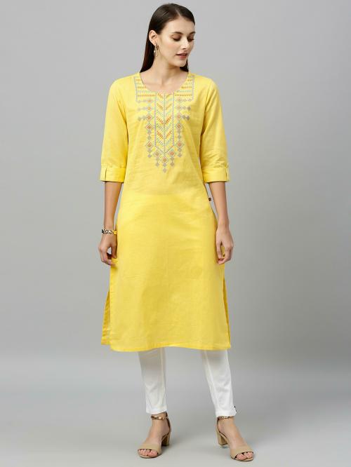 Buy Alena Womens Lemon Yellow Fashion Kurta Online at Best Prices in India - JioMart.