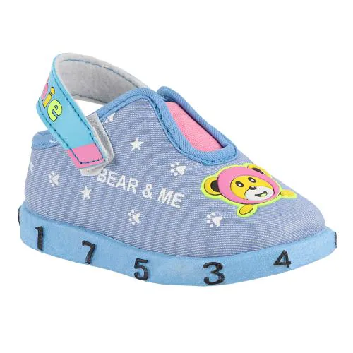 LEVOT TOFFEE-SKY BLUE Playful and Fashionable Sling Back Clogs Velcro Sneakers For Boys & Girls(15-20 Months)