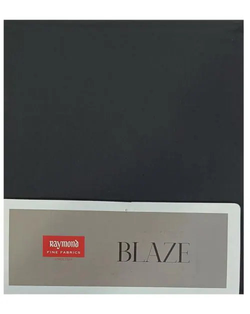 Raymond Men Black Solid Pure Cotton Trouser Fabric