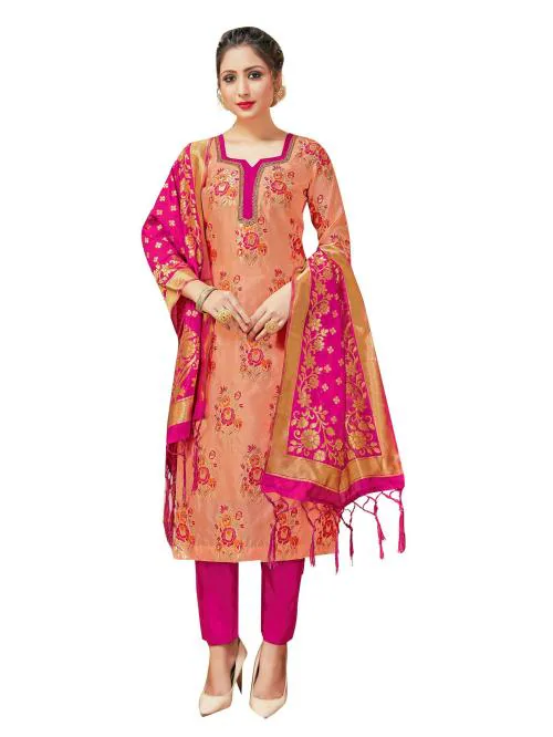 TIRA Banarasi Art Silk Magenta Color Woven SalwarSuit Dress Material dress fabic|Dress Material||suit dress|suit fabric|kapda|dress kakapda