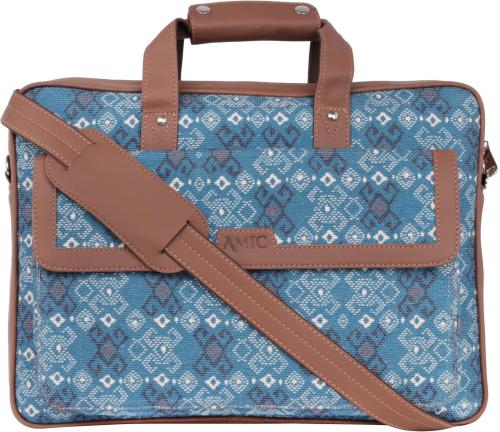 Amic Women Multicolor Artificial Leather, Jute, Polyester Messenger Bag - 15 L