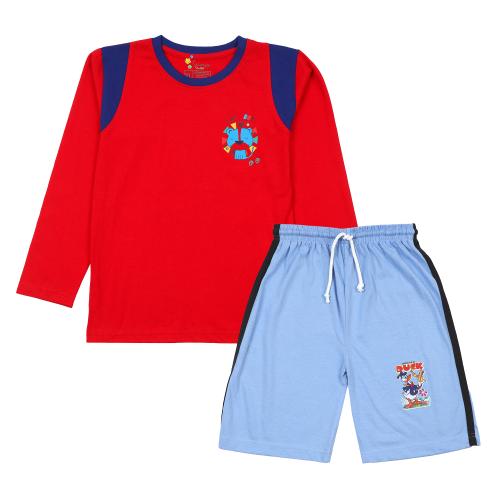 SURYA MAX KIDS FULL SLEEVE T-SHIRT AND SHORTS COMBO