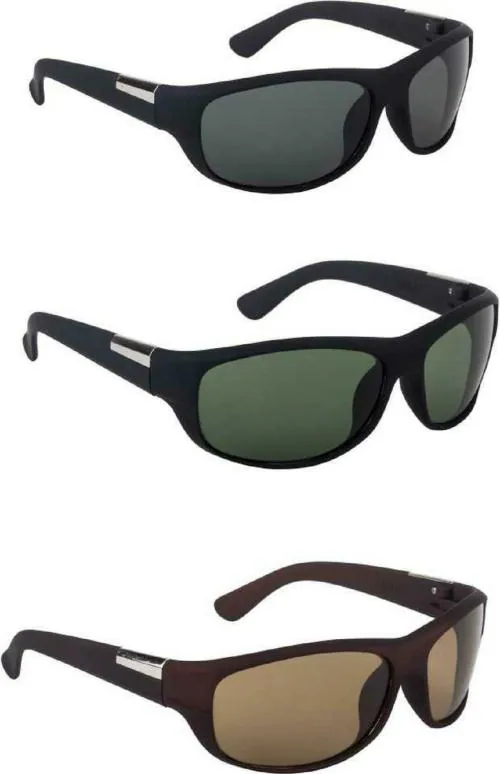 Buy Hipe Wraparound Sunglasses (For Men & Women, Multicolor) Online at