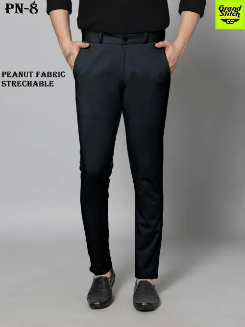GS GRAND STITCH Mens Lycra Peanut fabric Trouser Pant