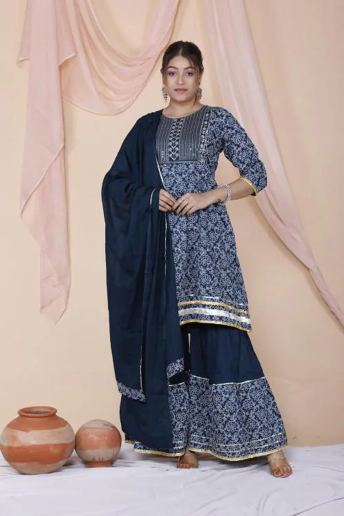 Shoecom Women Kurti Palazzo Set