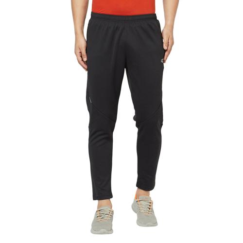 LOTTO SOLID MEN BLACK TRACK PANTS BOTTOM