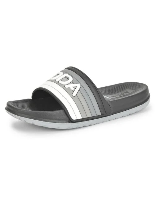 ADDA TM-STRIPES Women Black Stripes Slide