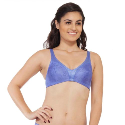 SOIE- Full Coverage M frame Non Padded Non Wired Seamed Irish Eye Bra-Irish Eye-42C