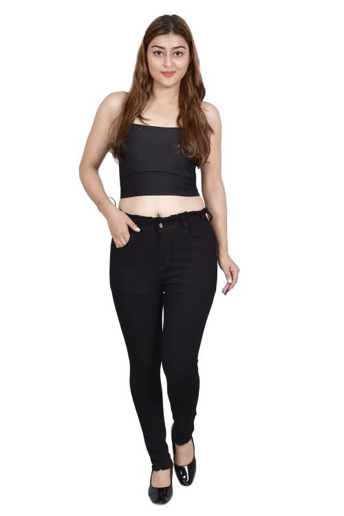 ziggler Women Skinny Mid Rise Black Jeans