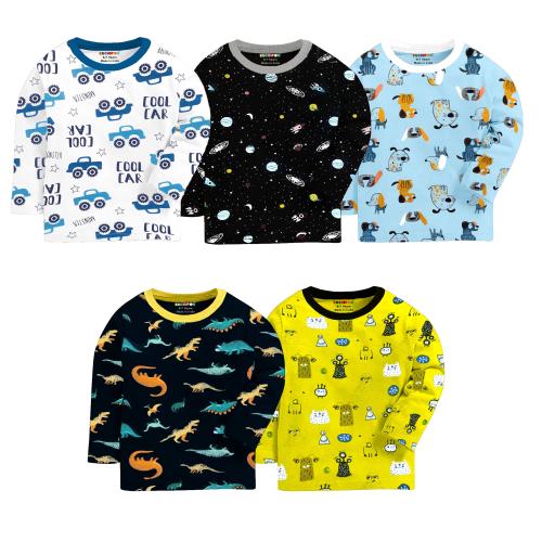 Kuchipoo Baby Boys and Baby Girls T-Shirt - Pack of 5 Tshrt-0325, Multi-Colored | Boys Tshirt | Kids Wear | T shirt for Kids | T shirt for boys | Boys t tshirts
