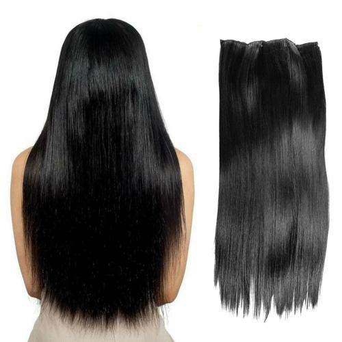 Noyonaa Black Synthetic Straight Hair Extensions