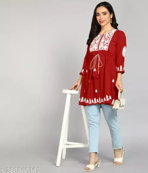 happy design Women embroidered georgette Top