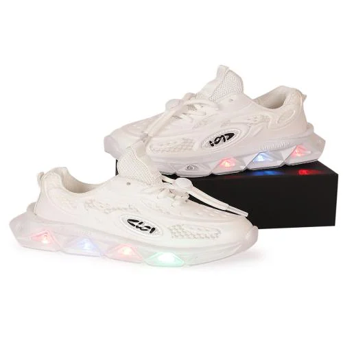 Passion Petals Wings Style LED Shoes For Kids Baby Boys and Girls Stylish Party Wear Led Shoes Comfortable Wear (Green , 4 Years-4.5 Years)