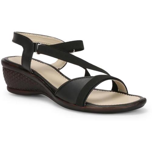 DYMO's Trendy & Comfortable Black Heel Sandals For Women