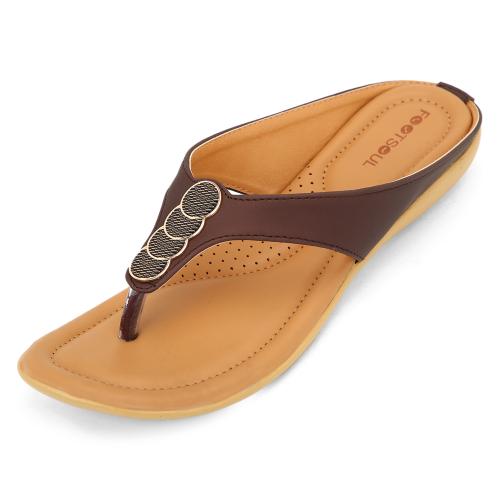 Footsoul Lexus Women'S Slipper (Brown) (FSL-443-6)