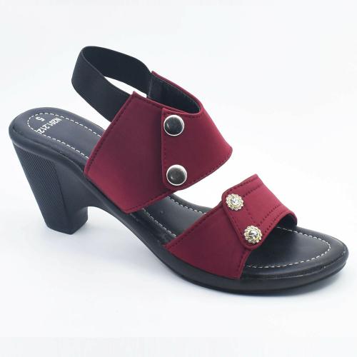 HardWood Red Heeled Sandals for Women