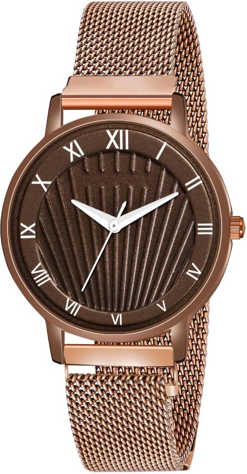 Kovonsh Analog Rose Gold Dial Rose Gold Strap Watch For Women