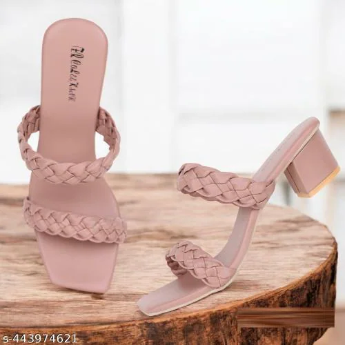 FABBYCARRY Fancy & Comfortable Block Heel Sandal with Ankle Strap for women & Girls