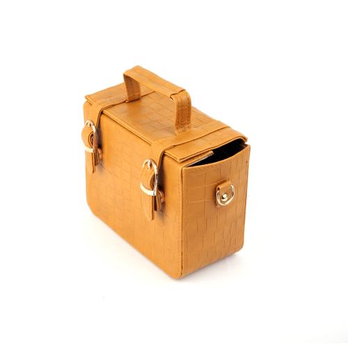 Ilital Stylz Ultra-Chic Style Croc textured Box Bag (Light Brown)