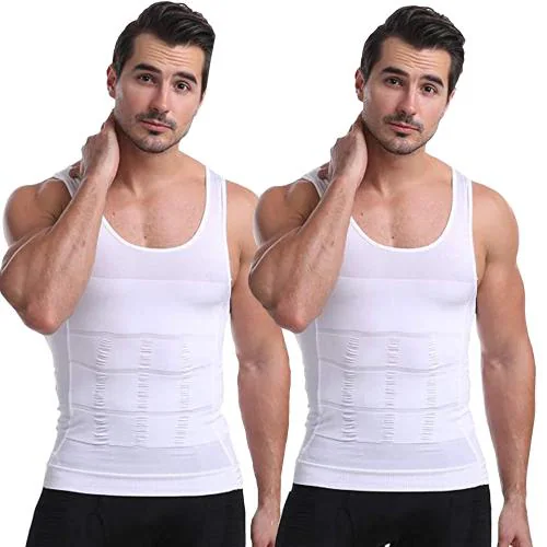 ZURU BUNCH Men's Slimming Body Shaper Vest - Tight Tank Top for Men - Compression Shirt Tank Top (Size-L)